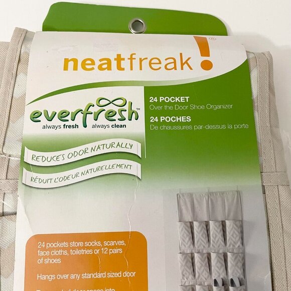Neat Freak Everfresh 24 Pocket Over The Door Shoe Organizer - Picture 4 of 16